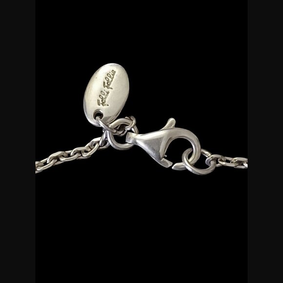 Folli Follie 925 Sterling CZ Flower Pattern 15.5" Long Necklace - Picture 6 of 6